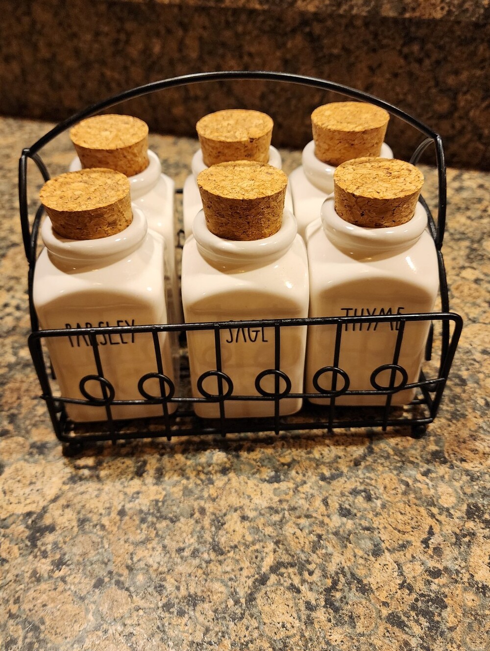 Rae Dunn By Magenta 6 Jar Spice Rack
